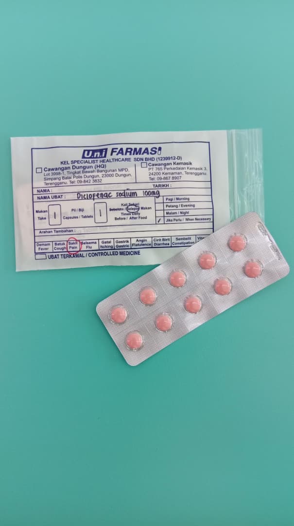 Diclofenac sodium 100mg